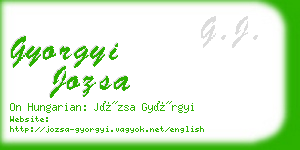 gyorgyi jozsa business card